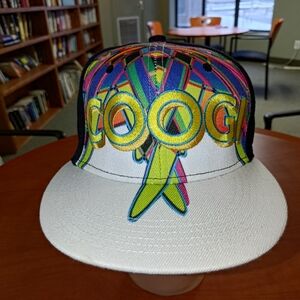 Vtg COOGI Spellout Tribal Aztec African Psychedelic Hip Hop Hat Cap 7 1/2